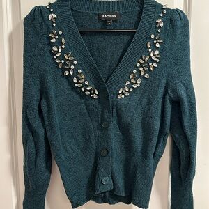 Express Rhinestone Embellished Sweater